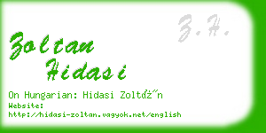 zoltan hidasi business card